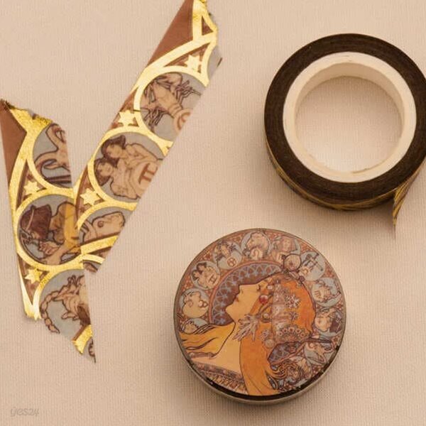 Alphonse Mucha_무하 금박 패턴 마스킹테이프_별자리
