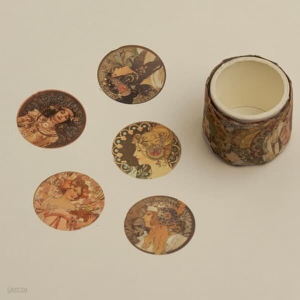 Alphonse Mucha_무하 원형 떼어쓰는 마스킹테이프_여인들