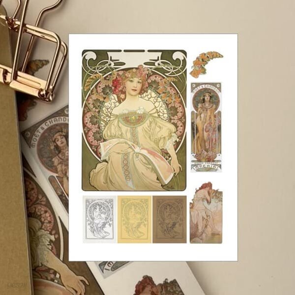 Alphonse Mucha_무하 스티커 씰스티커_백일몽