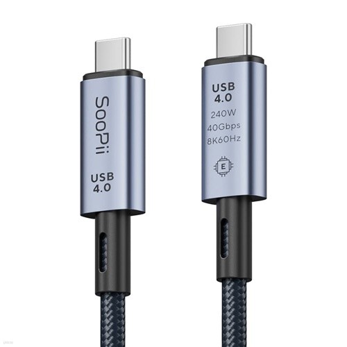 Soopii 240W 40Gbps 8K Ʈ USB4 C to C ʰ ̺ S43 1m