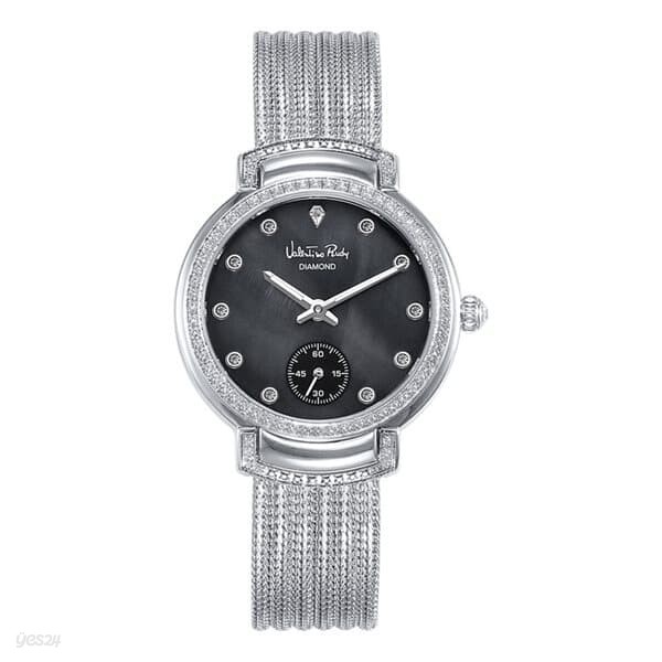 발렌티노루디 VR2588B-BKWT 여자 메탈시계 다이아몬드 손목시계 보석감별서 제공