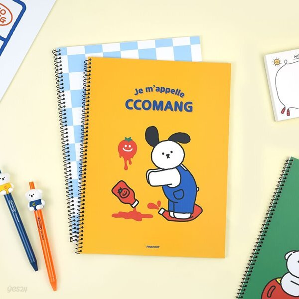 핑크풋1500꼬망스테디원링노트(랜덤발송)