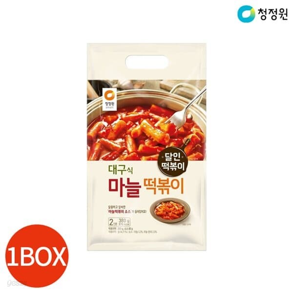 청정원 대구식 마늘 떡볶이 380g x 10봉