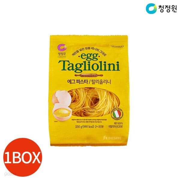 청정원 에그 탈리올리니 파스타 250g x 15봉