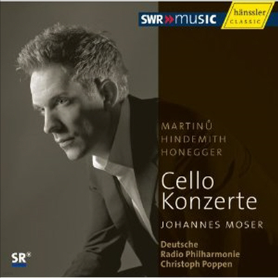 Ƽ, Ʈ, װԸ: ÿ ְ (Martinu, Hindemith & Honegger: Cello Concertos)(CD) - Johannes Moser