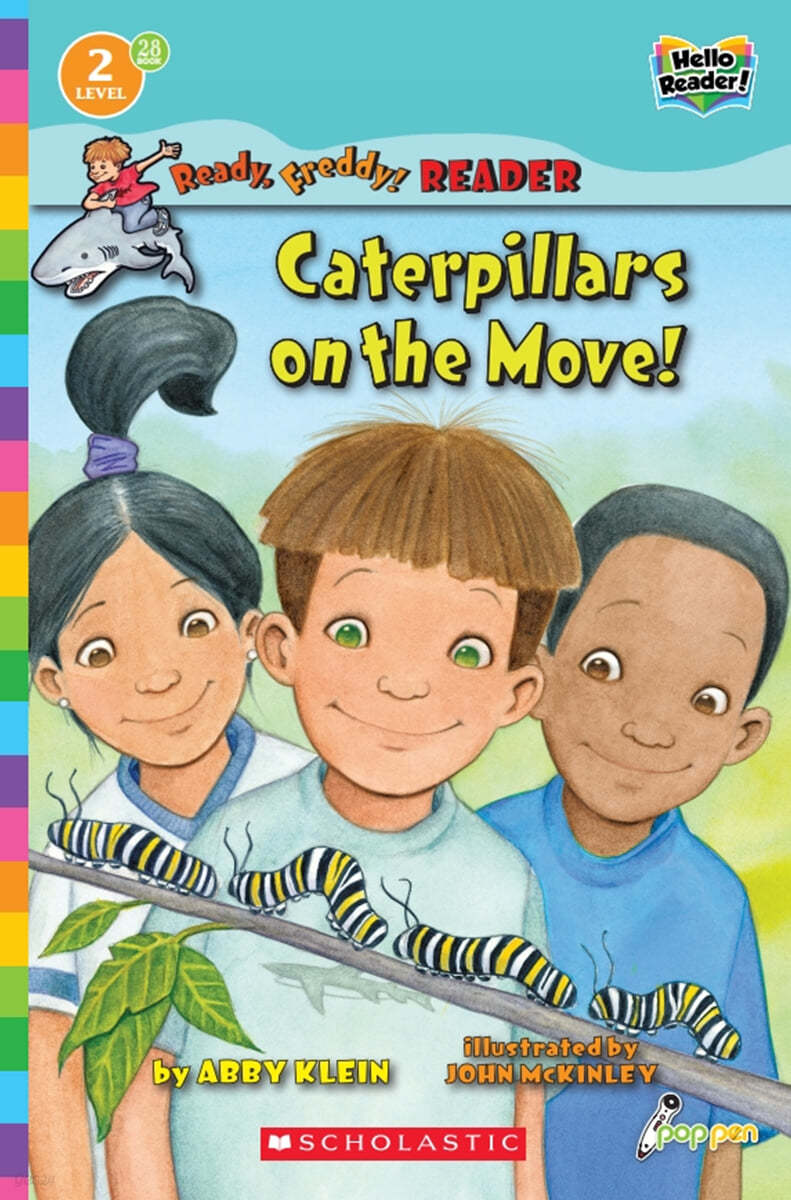 Scholastic Hello Reader Level 2 #28: Caterpillars on the Move! (Book + StoryPlus QR)