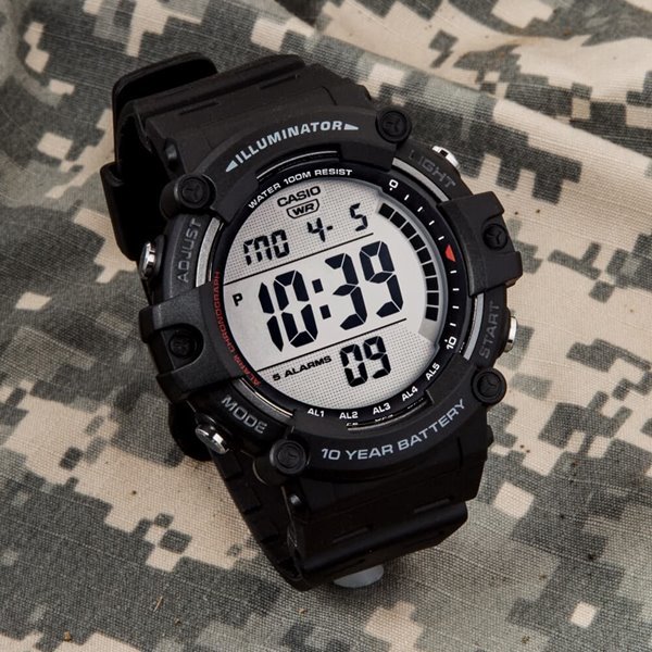 카시오 AE-1500WH-1A 군인 스포츠 남자 디지털 전자 방수 손목시계