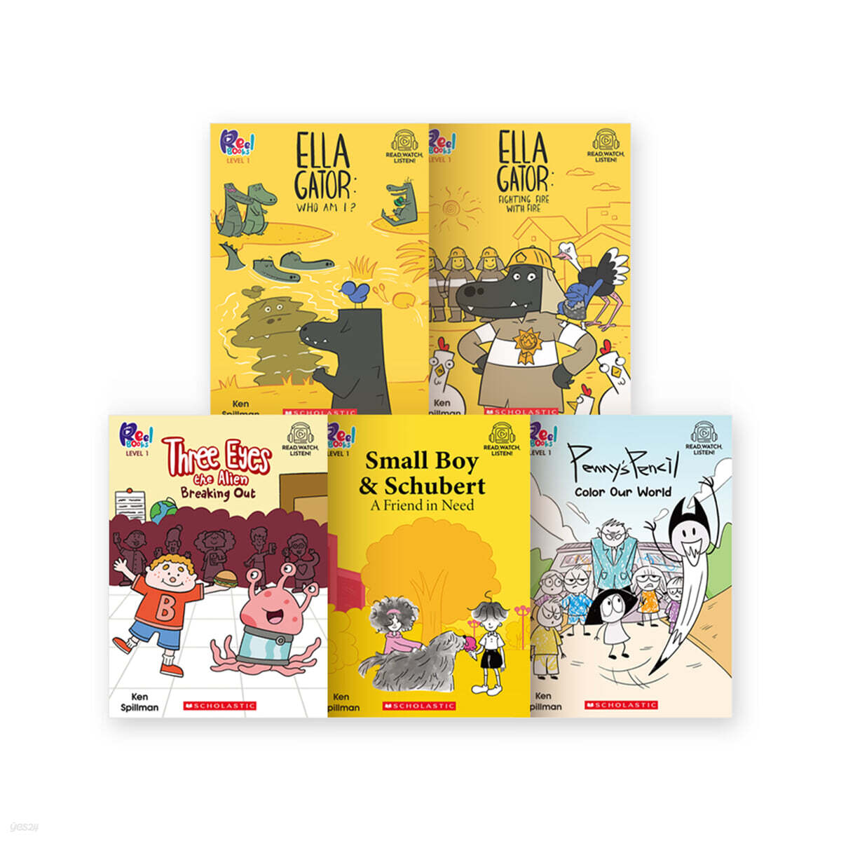 Scholastic Reel Books Level1 5종 세트 (StoryPlus QR코드)