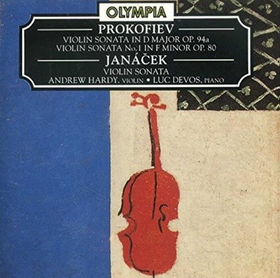 프로코피예프 (Sergei Prokofiev) : 바이올린 소나타 1번  - 야나체크 (Leos Janacek) ,하디 (Andrew Hardy)(UK발매)