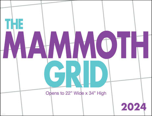 Mammoth Grid Square Wall Calendar 2024