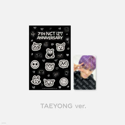 [NCT 127 7th Anniversary] 7th Anniversary Glow-in-the-Dark Sticker & Photocard SET [Taeyong ver.]