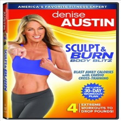 Denise Austin: Sculpt & Burn Body Blitz (Ͻ ƾ : Ʈ   ٵ ) (ڵ1)(ѱ۹ڸ)(DVD)