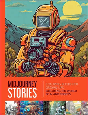 Midjourney Stories - Coloring Books for Grown-Ups: Exploring the World of AI and Robots