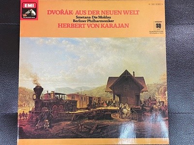 [LP] 카라얀 - Karajan - Dvorak,Smetana Aus Der Neuen Welt,Die Moldau LP [독일반]