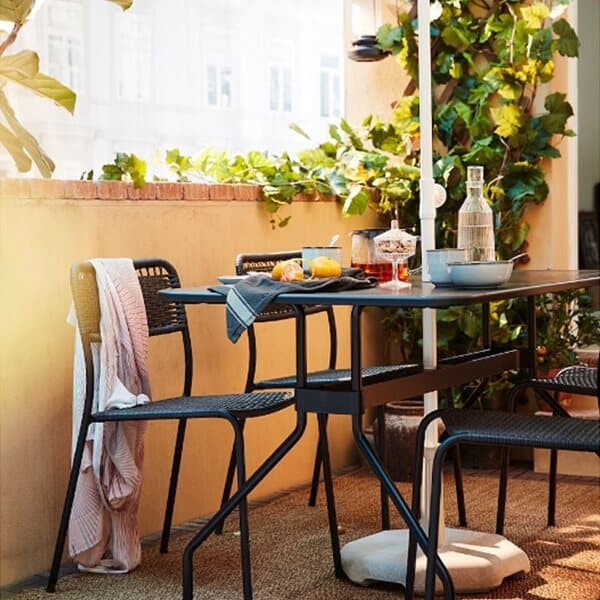 이케아 비홀멘 야외용테이블 카페 야외식탁 테라스 메쉬 파라솔테이블