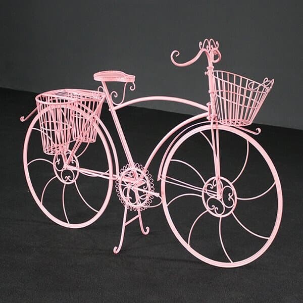 인테리어 자전거 모형 화분 바구니 (A) (핑크)