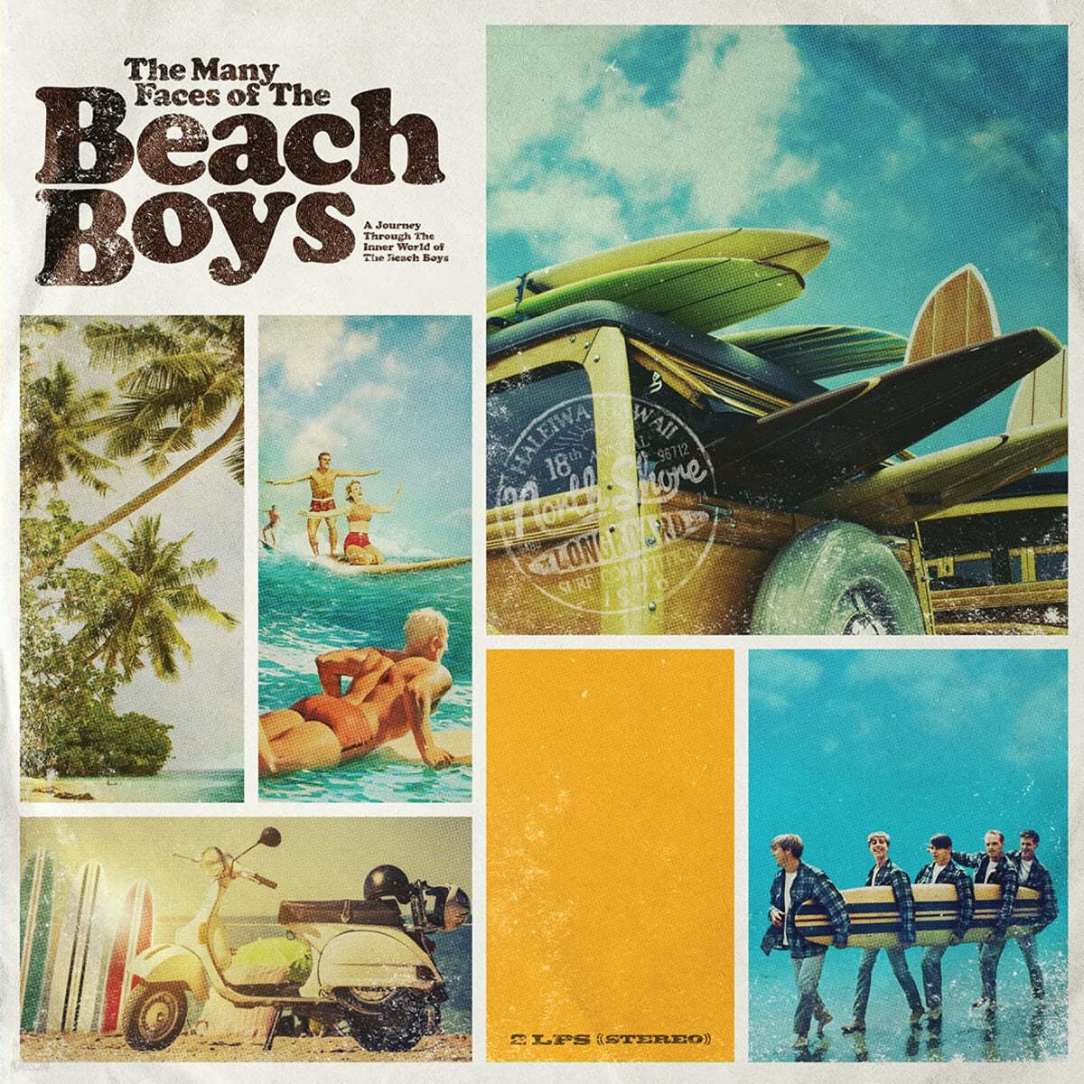 비치 보이스 모음집 (The Many Faces Of The Beach Boys) [옐로우 &amp; 블루 마블 컬러 2LP]