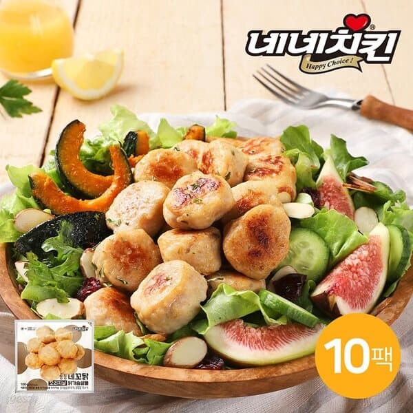 [네네치킨] 네꼬닭 통통 닭가슴살볼 100g 10팩