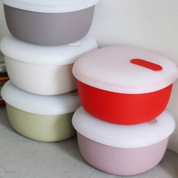 [2HOT] 국산 실리콘 밥팩용기 350ml 5color