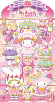 산리오캐릭터즈 옷장스티커 : 마이멜로디 핑크옷장