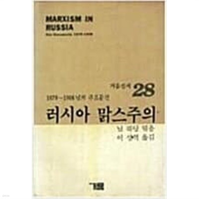 러시아 맑스주의 - 1987~1906년의 주요문건 / 거름신서 28