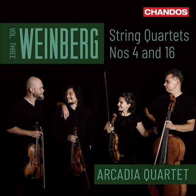 κũ:   4 & 16 (Weinberg: String Quartets Nos.4 & 16)(CD) - Arcadia Quartet