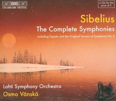 Sibelius : 교향곡 전곡 (The Complete Symphonies) - 벤스케 (Osmo Vanska) (4CD) (유럽발매)
