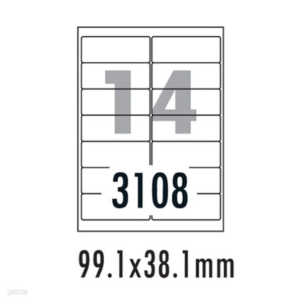 [폼텍] 주소용라벨 LS-3108(100매14칸99.1x38.1mm)