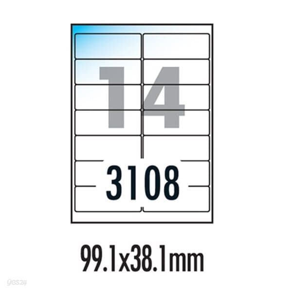 [폼텍] 주소용광택라벨 LB-3108(100매14칸99.1 x 38.1mm)
