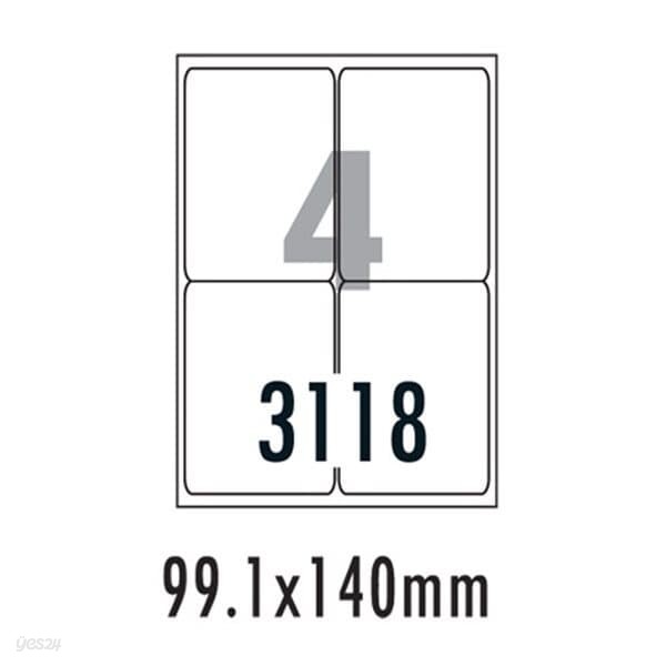 [폼텍] 물류관리용라벨 LS-3118(100매4칸99.1x140mm)