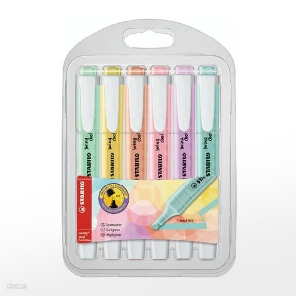 [스타빌로] 형광펜 스윙쿨파스텔세트 (6색)