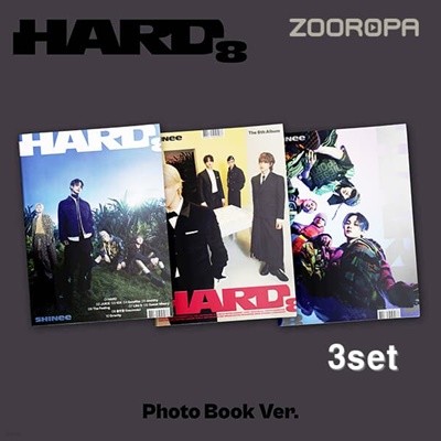 [미개봉/3종세트] 샤이니 SHINee HARD 8집 PhotoBook Ver.