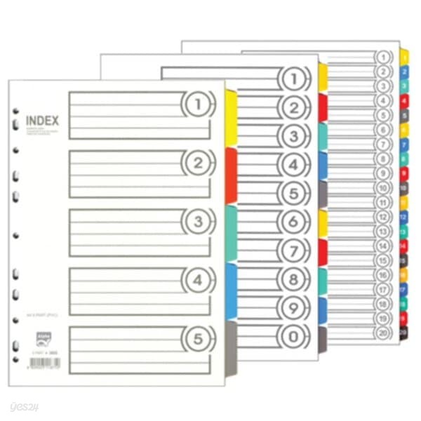 [알파] 인덱스간지 I-610 PVC 10분류 A4