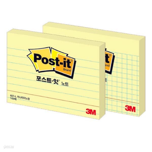 [3M] 포스트잇 657 100매 라인(102x76mm)