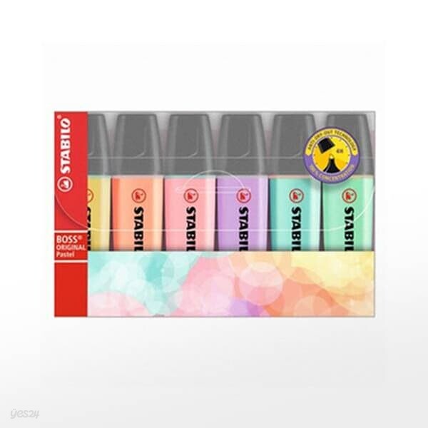 [스타빌로] 형광펜 보스오리지널파스텔세트 (6색)