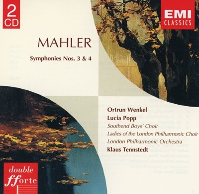 클라우스 텐슈테트 - Klaus Tennstedt - Mahler Symphonies Nos.3 & 4 2Cds [E.U발매]