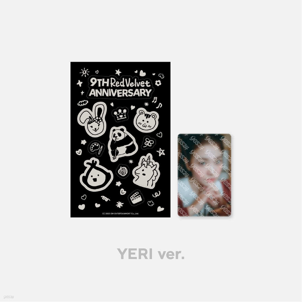 [Red Velvet 9th Anniversary] 9주년 야광 스티커 &amp; 포토카드 SET [예리 ver.]