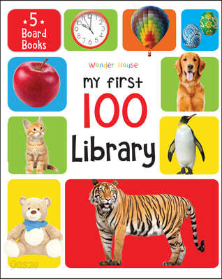 My First 100 Library: Boxset of 5 Early Learning Board Books for Kids/Children (Homeschool / Preschool / Baby/Toddler)