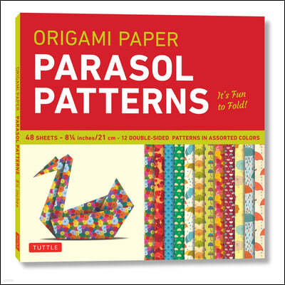 Origami Paper 8 1/4" (21 cm) Parasol Patterns 48 Sheets