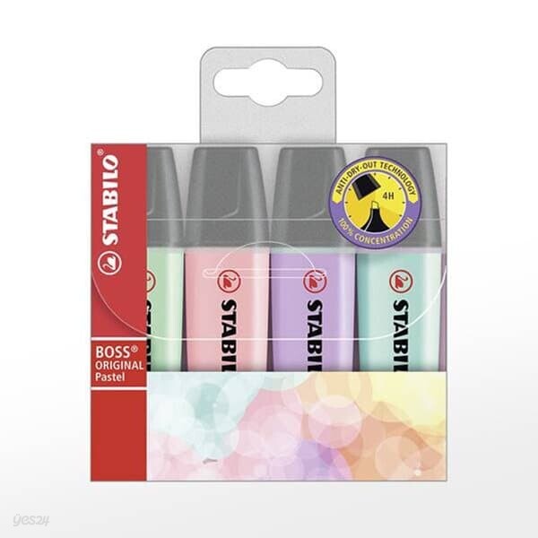 [스타빌로] 형광펜 보스오리지널파스텔세트 (4색)