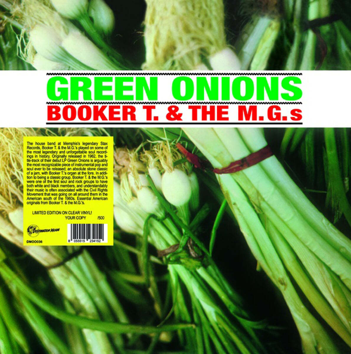 Booker T. &amp; The M.G.s (부커 티 앤 더 엠지스) - Green Onions [투명 컬러 LP]