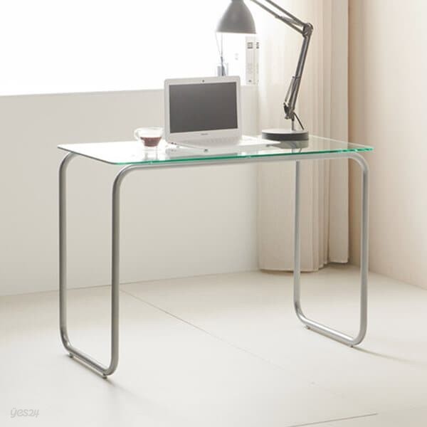 강화유리책상 인테리어 투명책상 테이블 유리 컴퓨터 일자형 책상