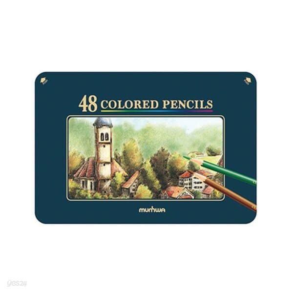 [문화연필] 넥스프로 일반색연필 48색 틴케이스