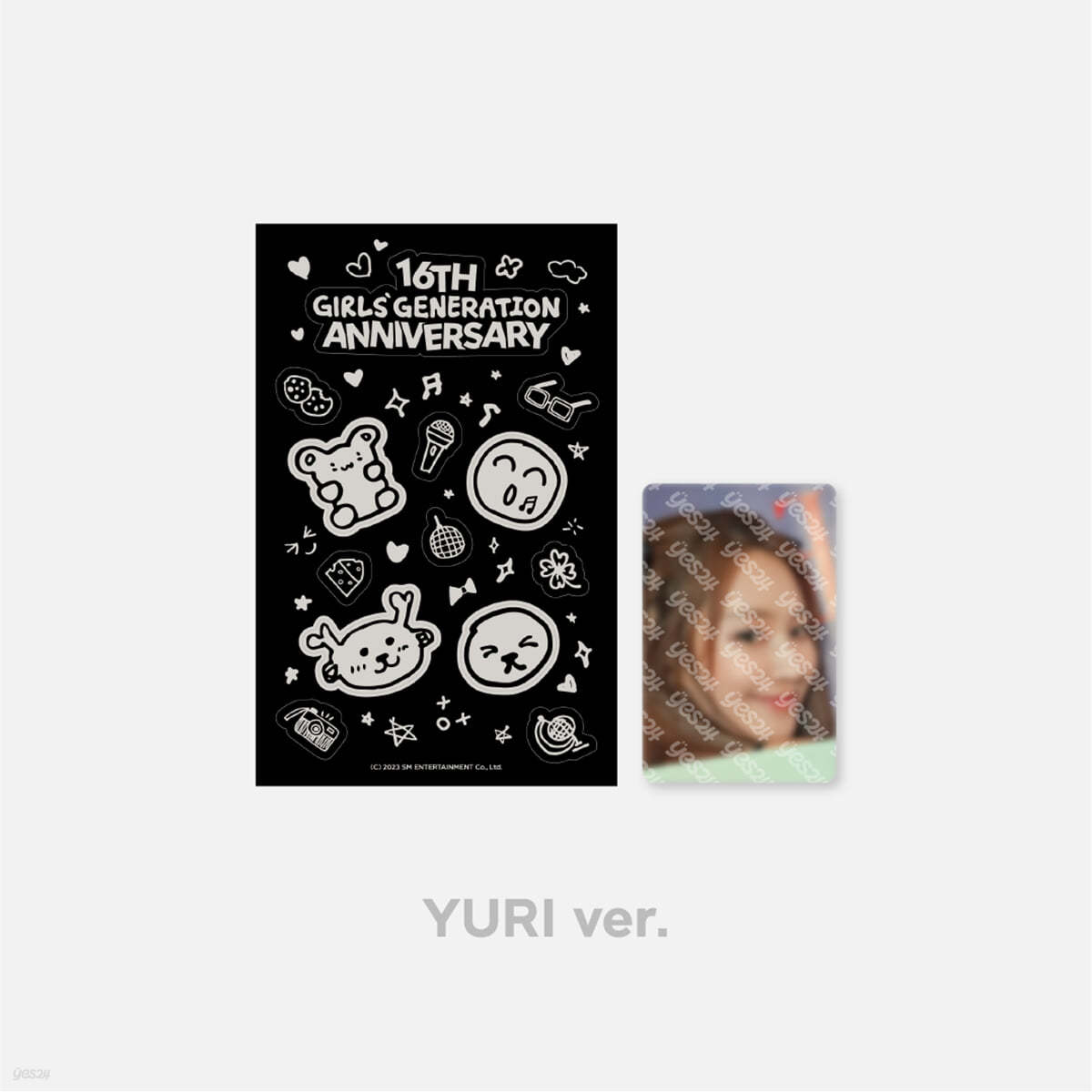 [Girls’ Generation 16th Anniversary] 16주년 야광 스티커 & 포토카드 SET [유리 ver.]
