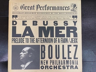 [LP] 피에르 불레즈 - Pierre Boulez - Debussy La Mer,Prelude To The Afternoon Of A Faun LP [U.S반]