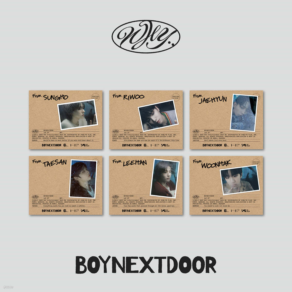 BOYNEXTDOOR (보이넥스트도어) - 1st EP ‘WHY..’ [LETTER ver.][6종 중 1종 랜덤발송]