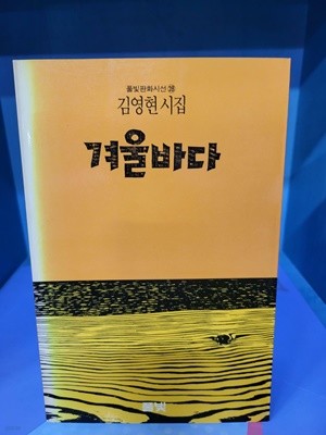 겨울바다 - 속지 테두리 변색된 책 -김영현시집