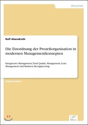 Die Einordnung der Prozeßorganisation in modernen Managementkonzepten: Integriertes Management, Total Quality Management, Lean Management und Busines