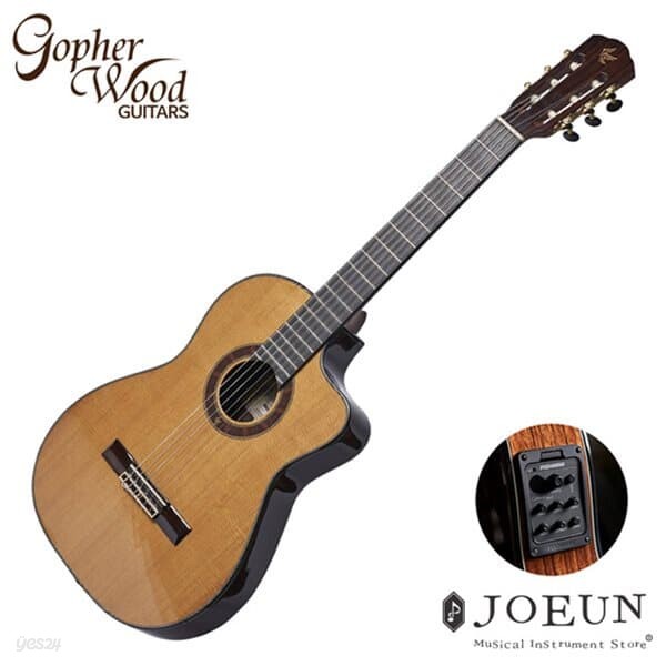 [고퍼우드] 클래식기타 C600TRCE EQ 탑솔리드 Slim CLASSICAL GUITAR