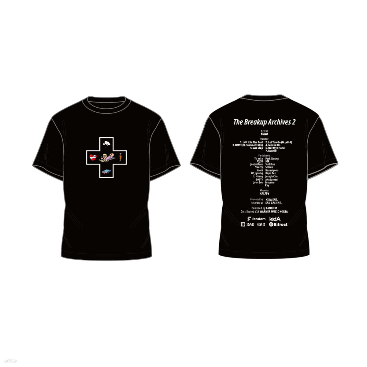 [YunB '이별일기2' OFFICIAL MD] T-Shirts [Black ver.] (L/XL)